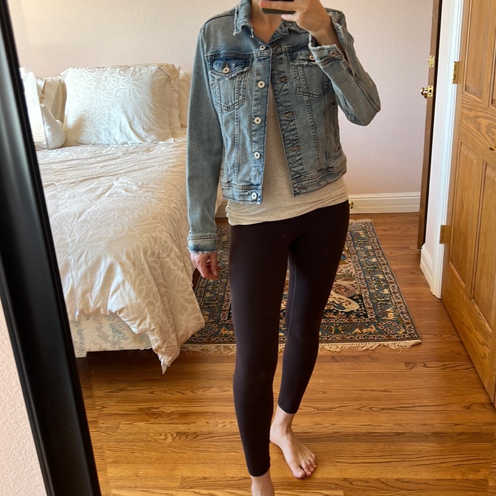 Zara denim jacket like new, with some light distresses detail